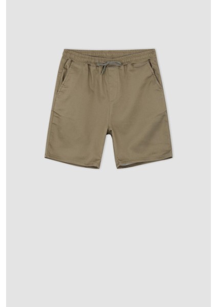 Slim Fit Esnek Belli Basic Şort Y4950AZ22HS