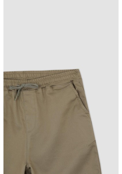 Slim Fit Esnek Belli Basic Şort Y4950AZ22HS