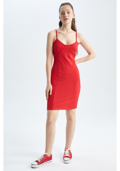 Bodycon Basic Askılı Mini Elbise Y4822AZ22SM fiyatları