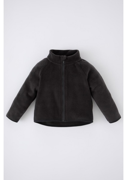 Erkek Bebek Dik Yaka Polar Hırka Y8563A222WN
