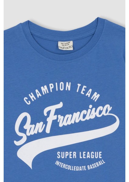 Erkek Çocuk Bisiklet Yaka Baskılı Kısa Kollu Tişört Z8002A623SM indirimleri