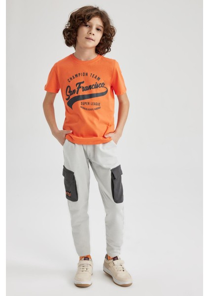 Erkek Çocuk Bisiklet Yaka Baskılı Kısa Kollu Tişört Z8002A623SM fiyatları