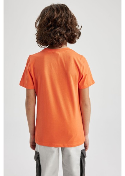 Erkek Çocuk Bisiklet Yaka Baskılı Kısa Kollu Tişört Z8002A623SM modelleri