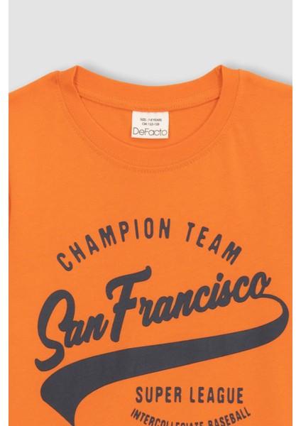 Erkek Çocuk Bisiklet Yaka Baskılı Kısa Kollu Tişört Z8002A623SM indirimleri