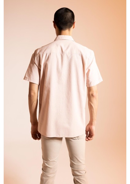 Regular Fit Polo Yaka Kısa Kollu %100 Pamuk Gömlek M9432AZ23SP