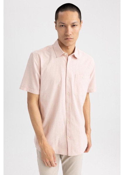 Regular Fit Polo Yaka Kısa Kollu %100 Pamuk Gömlek M9432AZ23SP