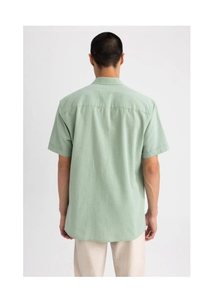 Regular Fit Polo Yaka Kısa Kollu %100 Pamuk Gömlek M9432AZ23SP