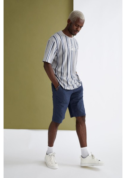 Regular Fit Bermuda Keten Karışımlı Şort N4989AZ21SM