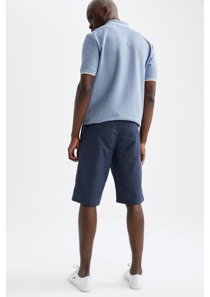 Regular Fit Bermuda Keten Karışımlı Şort N4989AZ21SM