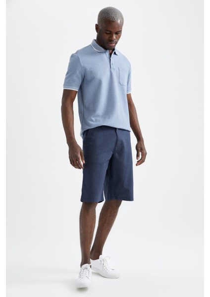 Regular Fit Bermuda Keten Karışımlı Şort N4989AZ21SM