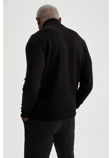 Slim Fit Balıkçı Yaka Triko Kazak R1124AZ21WN