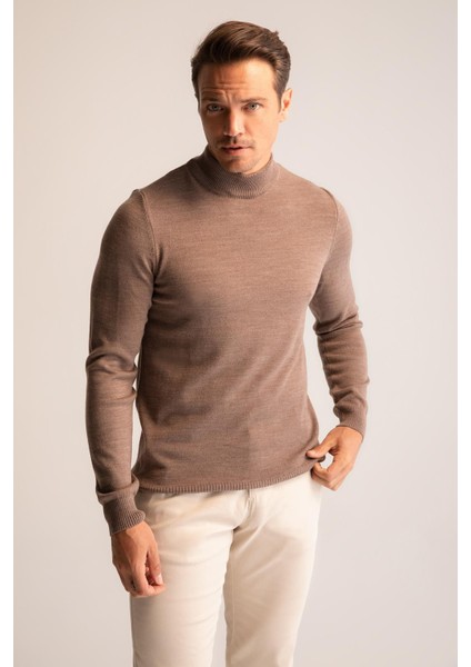 Slim Fit Yarım Balıkçı Yaka Triko Kazak R1127AZ21WN