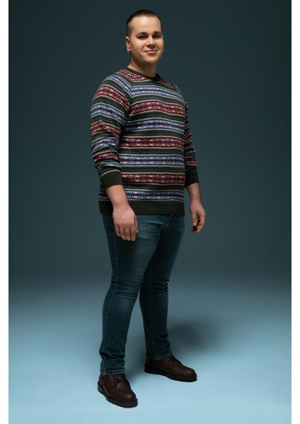 Büyük Beden Sergio Regular Fit Normal Bel Boru Paça Jean Pantolon R9026AZ22SP