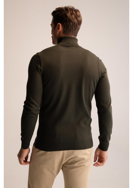 Slim Fit Balıkçı Yaka Triko Kazak R1124AZ22WN