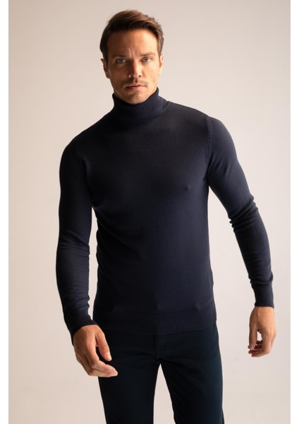 Slim Fit Balıkçı Yaka Triko Kazak R1124AZ22WN modelleri