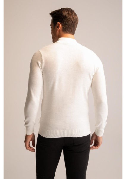 Slim Fit Yarım Balıkçı Yaka Triko Kazak R1127AZ22WN indirimleri