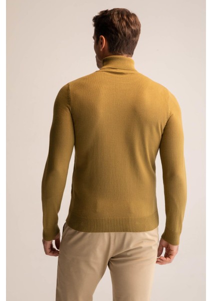 Slim Fit Balıkçı Yaka Triko Kazak R1124AZ22WN