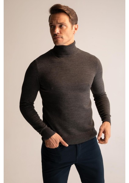 Slim Fit Balıkçı Yaka Triko Kazak R1124AZ22WN modelleri