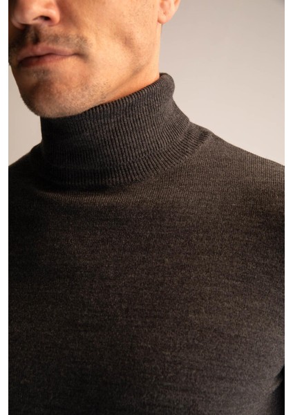 Slim Fit Balıkçı Yaka Triko Kazak R1124AZ22WN indirimleri