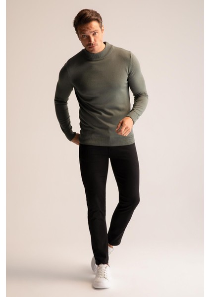 Slim Fit Yarım Balıkçı Yaka Triko Kazak R1127AZ22WN fiyatları