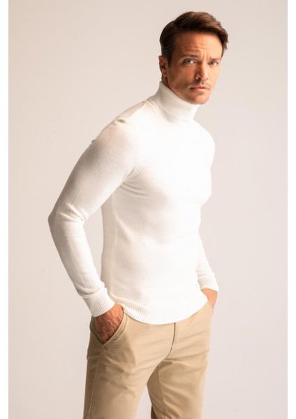 Slim Fit Balıkçı Yaka Triko Kazak R1124AZ22WN modelleri