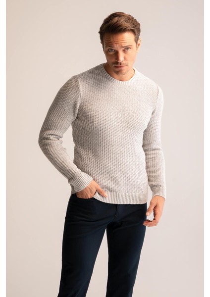 Regular Fit Bisiklet Yaka Triko Kazak R1175AZ22WN