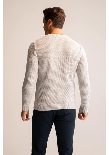 Regular Fit Bisiklet Yaka Triko Kazak R1175AZ22WN