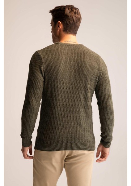 Regular Fit Bisiklet Yaka Triko Kazak R1175AZ22WN