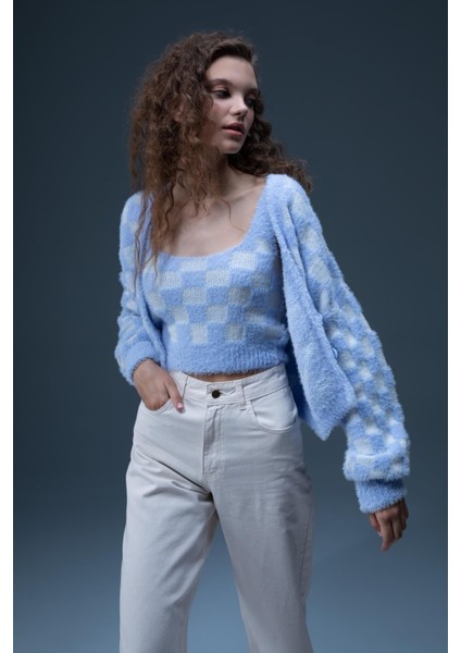 Coool Slim Fit Kare Yaka Dama Desenli Pelüş Atlet X4912AZ22AU