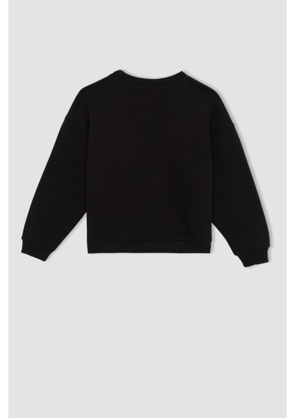 Kız Çocuk Bisiklet Yaka Baskılı Sweatshirt W6678A622SP fırsatları