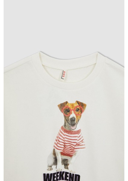 Kız Çocuk Bisiklet Yaka Sweatshirt W6678A622SP
