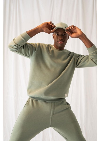 Oversize Fit Bisiklet Yaka Basic Pamuklu Sweatshirt T5139AZ22SP