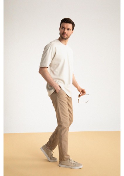 Oversize Fit Bisiklet Yaka Basic Kısa Kollu Tişört V3861AZ22SP fırsatları