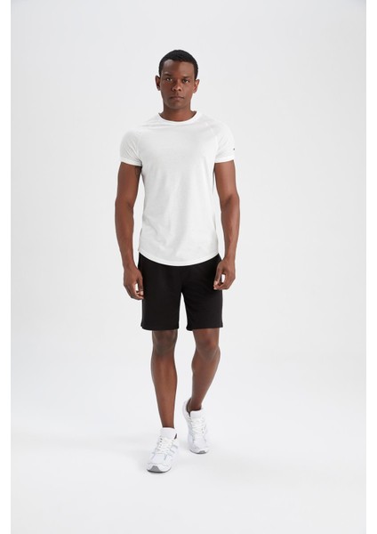 Fit Long Muscle Fit Bisiklet Yaka Kısa Kollu Tişört Y3194AZ22SM fiyatları