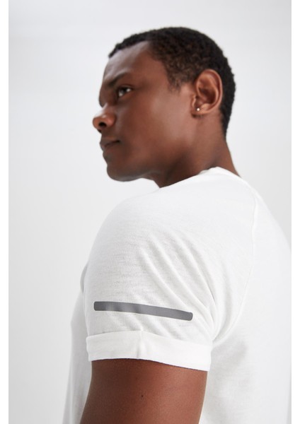 Fit Long Muscle Fit Bisiklet Yaka Kısa Kollu Tişört Y3194AZ22SM fırsatları