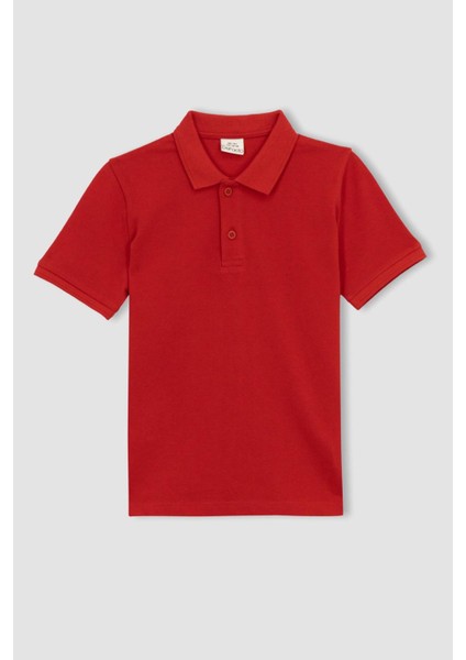 Erkek Çocuk Pike Kırmızı Kısa Kollu Polo Tişört K1689A623SM indirimleri