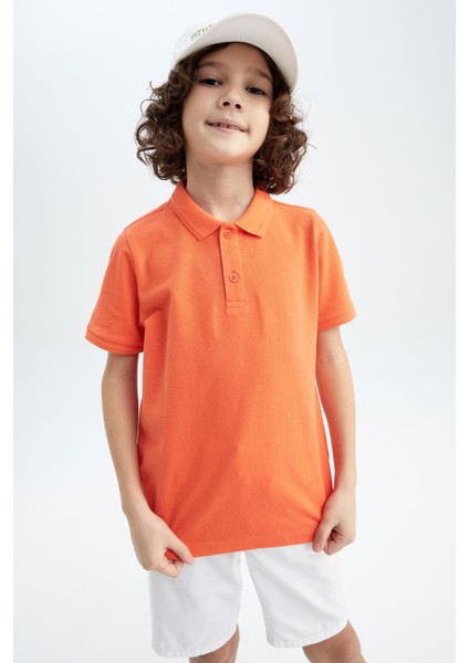 Erkek Çocuk Pike Kısa Kollu Basic Polo Tişört K1689A623SM fırsatları