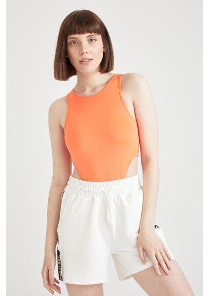 Halter Yaka Bel Detaylı Body V0369AZ21SM
