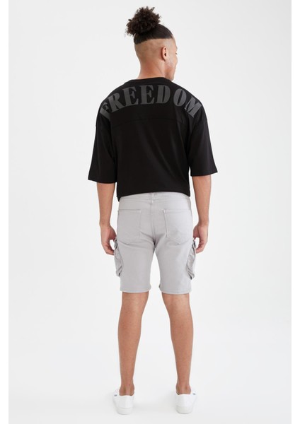 Slim Fit Kargo Bermuda Şort V3216AZ21SM