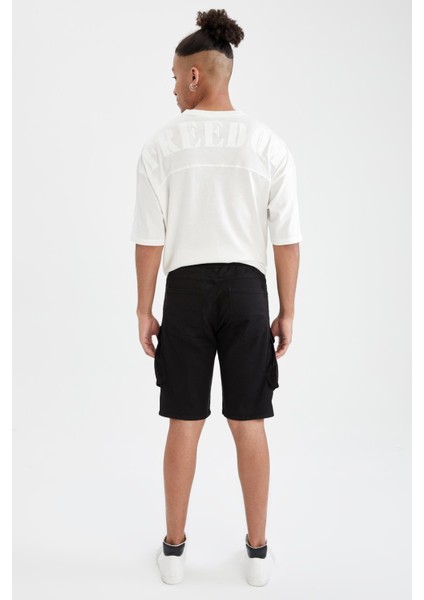 Slim Fit Kargo Bermuda Şort V3216AZ21SM indirimleri