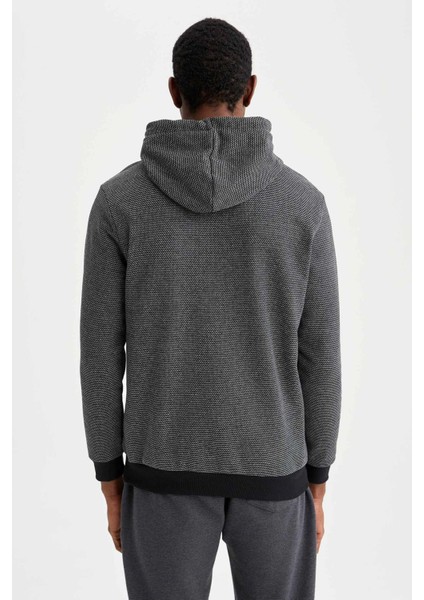 Regular Fit Kapüşonlu Uzun Kollu Sweatshirt W2947AZ21WN