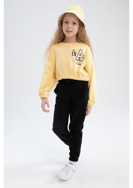 Kız Çocuk Crop Bisiklet Yaka Sweatshirt W3245A621AU fiyatları