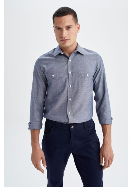 Regular Fit Uzun Kollu Gömlek X8949AZ22AU