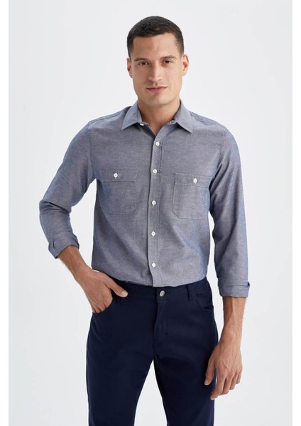 Regular Fit Uzun Kollu Gömlek X8949AZ22AU