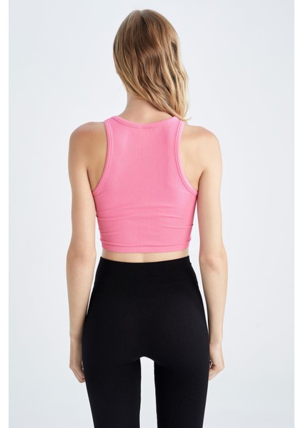 Fit Halter Yaka Dikişsiz Fitili Basİc Atlet Y3986AZ22HS