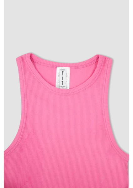 Fit Halter Yaka Dikişsiz Fitili Basİc Atlet Y3986AZ22HS