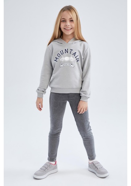 Kız Çocuk Slim Fit Süs Cepli Uzun Tayt H9615A622AU modelleri