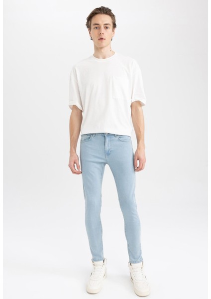 Super Skinny Fit Ekstra Dar Kalıp Normal Bel Ekstra Dar Paça Jean Pantolon S2395AZ23SP