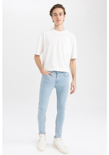 Super Skinny Fit Ekstra Dar Kalıp Normal Bel Ekstra Dar Paça Jean Pantolon S2395AZ23SP