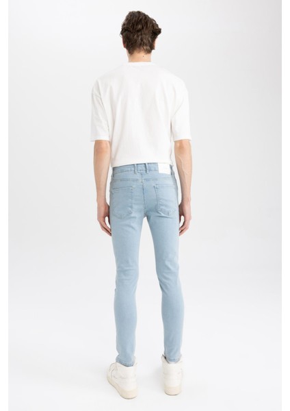 Super Skinny Fit Ekstra Dar Kalıp Normal Bel Ekstra Dar Paça Jean Pantolon S2395AZ23SP